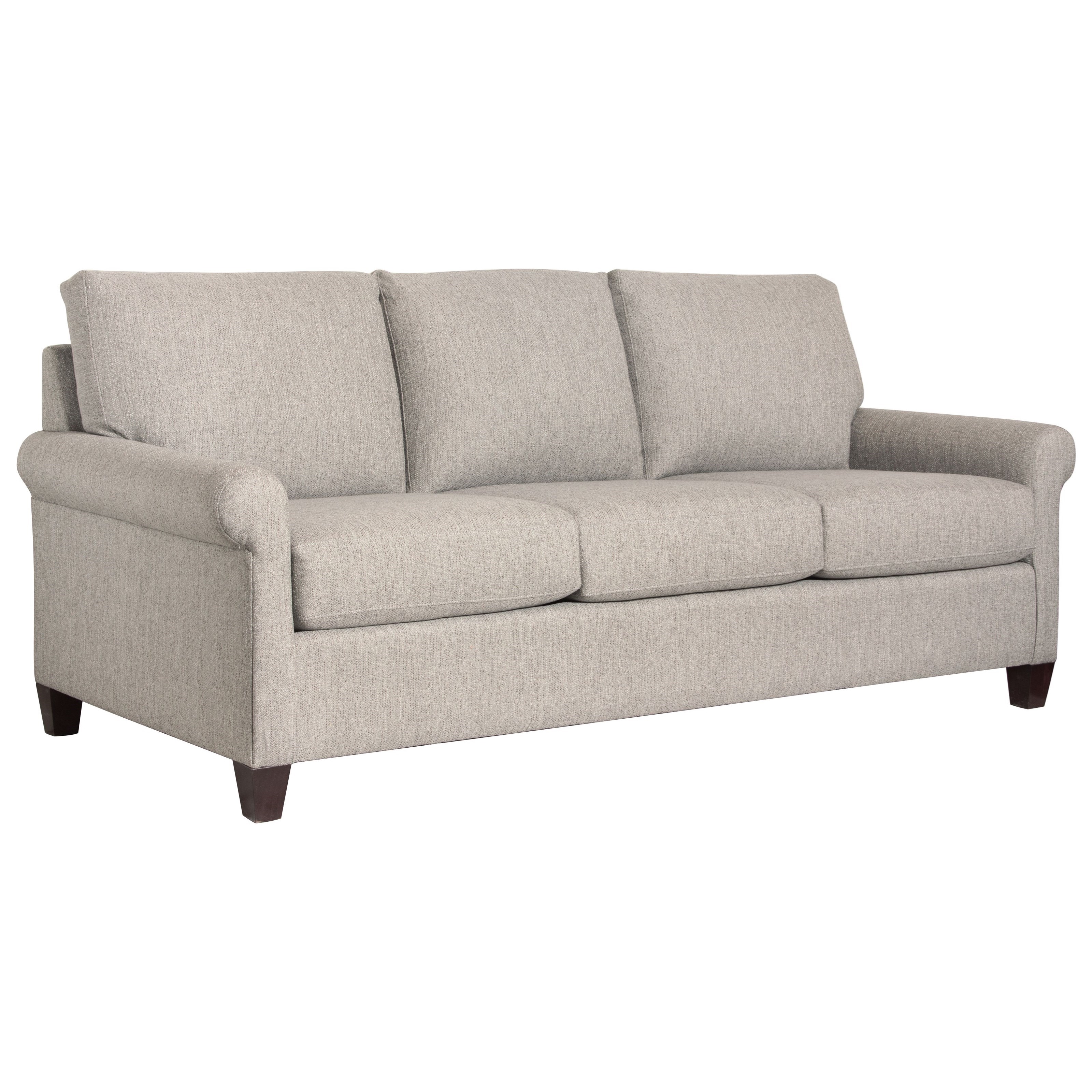Bassett Spencer Casual Sofa with Rolled Arms Find Your Furniture Sofas